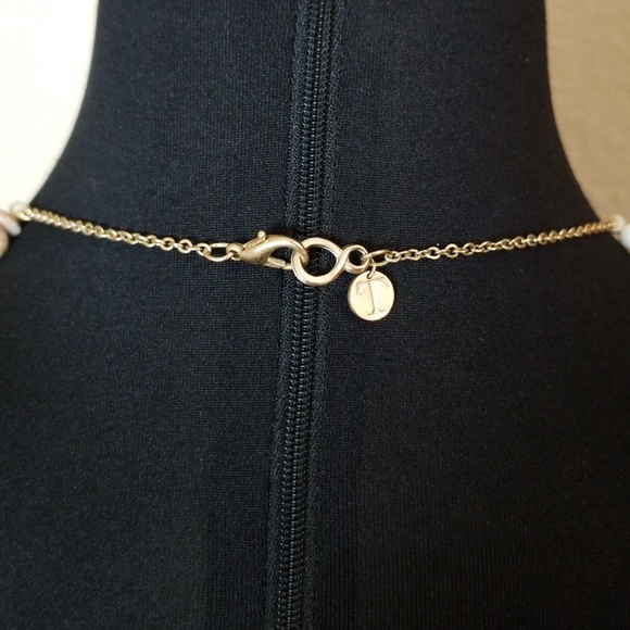 Vintage Talbots Long Gold Stone Bead Necklace - Picture 4 of 5